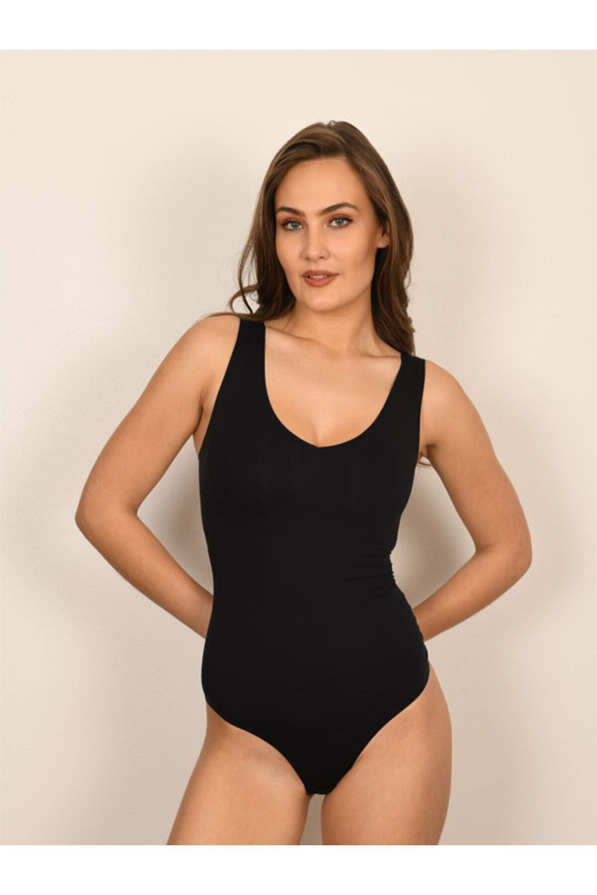 Casey Serisi Konfor Modeli Bodysuit Alttan Çıtçıtlı Babydoll Çıt Çıtlı Body Siyah